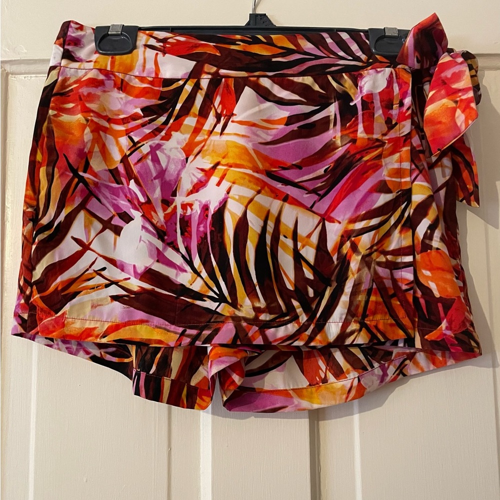 Caché Multicolor Tropical Print Skort
